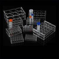 6/12/24/48/96 Hole Acrylic Test Tube Holder Rack,1.5/5/7/10/15/100ml Clear Labortory Centrifuge Tube Organizer Storage Stand