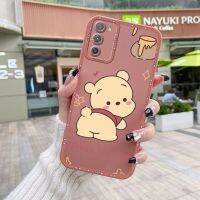 Chenyyka เคสสำหรับ Xiaomi MI Poco M3 เคสโทรศัพท์แฟชั่นแบบบางดีไซน์น่ารักรูปแบบวินนี่เดอะพูห์เดอะพูห์กันกระแทกขอบสี่เหลี่ยมเคสนิ่มเคสซิลิโคนคลุมทั้งหมดเคสป้องกันกล้อง