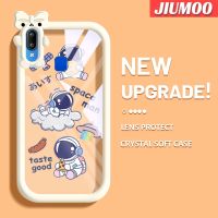 เคส JIUMOO สำหรับ VIVO Y91เคส Y95 Y91i การ์ตูนลายมนุษย์อวกาศสีสันสดใสน่ารักเลนส์กล้องถ่ายรูปแบบนิ่มสัตว์ประหลาดตัวเล็กๆเคสมือถือกันกระแทกแบบใสเรียบง่ายฝาครอบป้องกันซิลิโคนความคิดสร้างสรรค์โปร่งใส