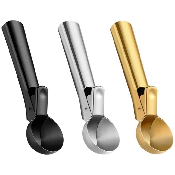 3 Sizes Stainless Steel Ice Cream Scoop Tool Cookie Watermelon