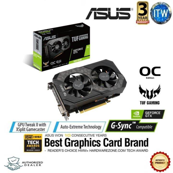 ASUS TUF Gaming GeForce® GTX 1660 SUPER™ OC Edition 6GB GDDR6 TUF ...
