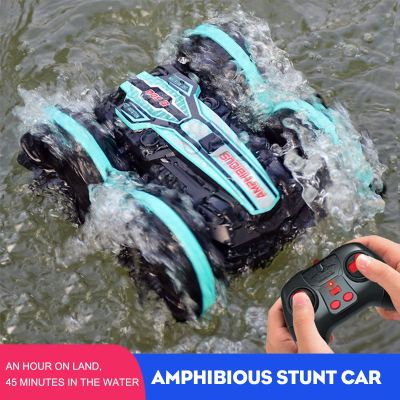 2.4 GHz 4WD RC Car Amphibious Waterproof Remote Control Car 360° Spins RC Car Remote Control Off Road Car Toy for Kid