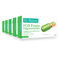 [ผลิตภัณฑ์ดูแลระบบขับถ่าย] Hi-Balanz FOS FructoOligosaccharides เอฟโอเอส ฟรุคโตโอลิโกแซคคาไรด์ 5 กล่อง รวม 150 แคปซูล