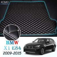 Alas Bagasi Mobil หนังสำหรับ BMW X1 E84 2009-2015 Trunk Pad ซับ X1แผ่นรองกระโปรงหลังรถ XDrive 28i BMW SDrive 16i ไลเนอร์กระบะหางพรม