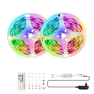 EU Plug 10M LED Strip, Smart APP Music Sync Color Changing LED Fairy Lights Strips with Control Boxes &amp; Remote Control