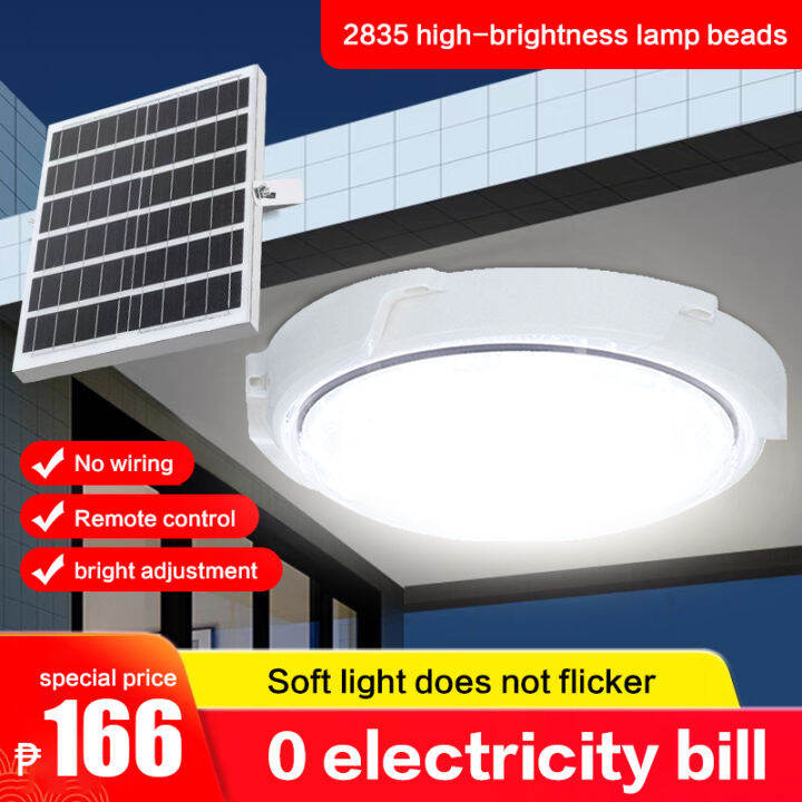Solar Ceiling Light Home Indoor LED Ceiling Pendant Light 100W200W300W