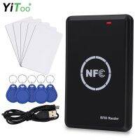 Yitoo เครื่องคัดสำเนานักเขียนเครื่องอ่าน RFID เครื่องอ่าน NFC โปรแกรมเมอร์สมาร์ทการ์ดเครื่องถอดรหัสบัตรคีย์การ์ดบัตรที่สามารถเขียนได้ T5577 UID Fobs USB