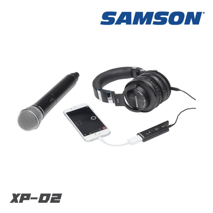 samson-xp-d2-ไมโครโฟน-usb-ไร้สาย-เชื่อมต่อได้ง่าย-สามารถทำงานร่วมกับแอปพลิเคชั่น-ios-และ-android-รับประกัน-1-ปีเต็ม