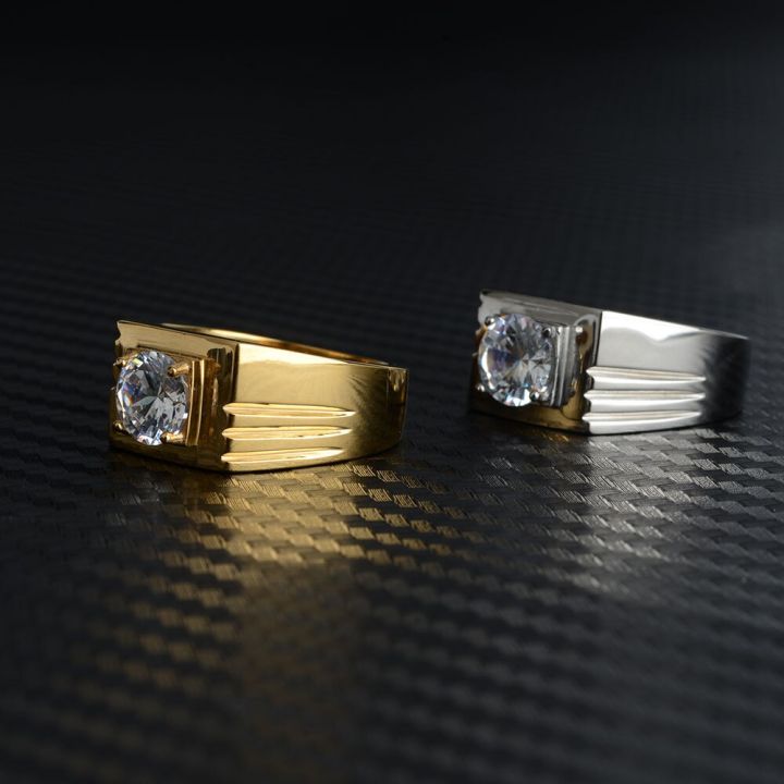 แหวนส่องแสงแหวนสำหรับคนรักงานปาร์ตี้-midi-เครื่องประดับงานแต่งงานคลาสสิกคุณภาพสูงแหวนแต่งงานแหวนเหล็กสแตนเลส