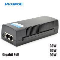 Gigabit POE 30W 60W 90W GbE Injector Power Supply midspan IEEE 802 3btATตั้งแต่101001000Mbps RJ45 48V-55V POE Ethernet Adapter