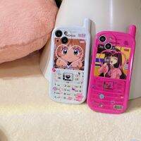 [Phone case]ญี่ปุ่น Kawaii อะนิเมะ Girlseretro AntennaCase สำหรับ Iphone 1113 ProX Xs Xr กันกระแทกที่ครอบ