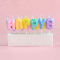 *พร้อมส่งในไทย* HBD001 ;เทียนตัวอักษร HAPPY BIRTH DAY ;เทียนวันเกิด เทียนปักเค้ก เทียนเเฟนซี  Happy Birthday Candles
