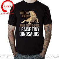 Cute Bearded Dragon Gift Tee Shirt Men Funny I Raise Tiny Dinosaurs T-Shirt Chameleon Anole Zelig Lizard Lovers Tee Shirts