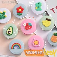 ☍❁♤ Cartoon Mini Tapeline with Cute Fruits Animals Tape Multi-function Portable Soft Ruler Student Measure Tool Sewing Gadget