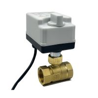 3/4" Two Way Motorized Ball Valve With Manual Switch 220V 12V 24V Brass Electric Ball Valve 3-Wire 2 Point Control Valves