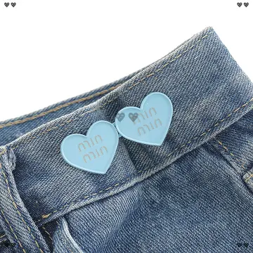 2Pcs Bear Shaped Adjustable Jean Button Waist Buckle Snap Pants Buckle  Extender Replacement Jeans Button Attacher