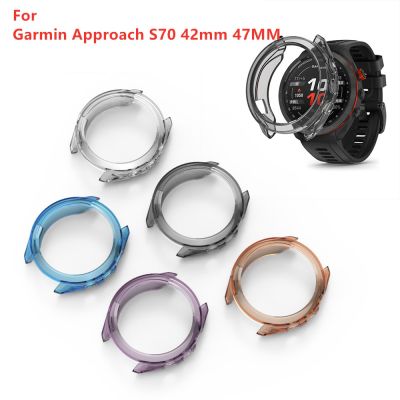 เคส Tpu แบบนิ่มสำหรับ Garmin S70ดูกันชนป้องกัน Garmin ApproachS70 42มม. 47มม. อุปกรณ์เสริมสำหรับนาฬิกา