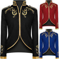 2021 เสื้อแจ็คเก็ตแฟชั่นผู้ชายฮาโลวีนใหม่ Palace Prince Golden Embroidered Suit Sports Jacket