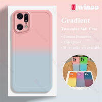 NIWINEE เคสโทรศัพท์เต็มรูปแบบ TPU ไล่ระดับสีสำหรับออปโป้ไฟนด์ X5 Pro 5G DJ01-1ป้องกันกล้องวงจรปิดแบบสีเคสนิ่มใส่โทรศัพท์การตกป้องกันซิลิโคนกันกระแทก