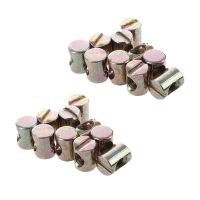 20pcs M6 Barrel Bolts Cross Dowel Slotted Furniture Nut for Beds Crib Chairs