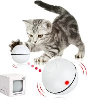 ATUBAN Interactive Cat Toys Ball Smart Automatic Rolling Kitten Toys USB Rechargeable Motion Ball,with Spinning Led Light Timer