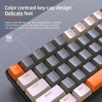 คีย์บอร์ดเล่นเกม K68 Bluetooth-Necesitble Dual Mode คีย์บอร์ดคอมพิวเตอร์ไร้สาย2.4G Wireless Gamer Keypad Keycap Usb Type-C Port