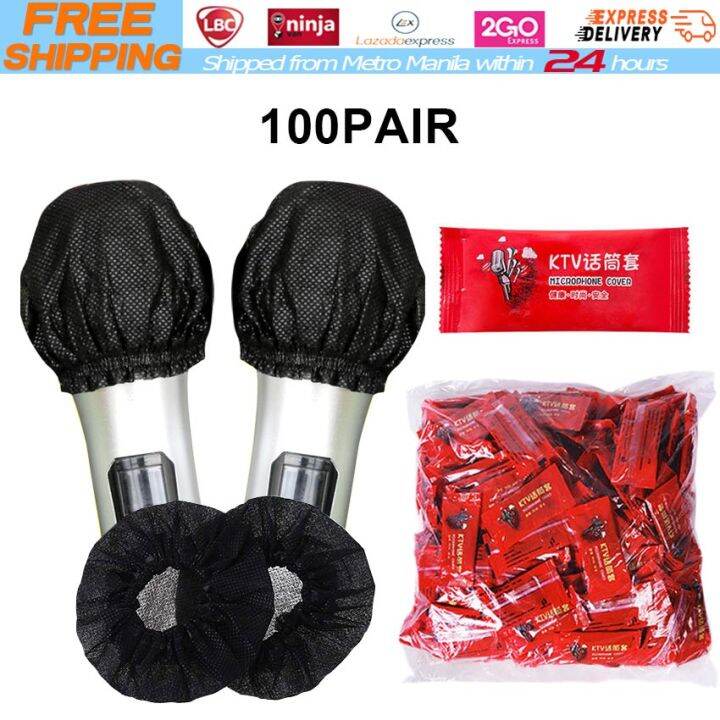 100Pairs Disposable Microphone Covers, Windscreen Mic Covers, Handheld