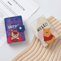 Disney Anti-Theft ID Credit Card Holder Cute Lotso Womens 20 Bits Cards PU Leather Pocket Case Purse Wallet For Women Men Card Holders
