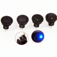 1/4pcs Car 12V/220V 3 Pin Round Rocker Dot Boat LED Light Toggle Switch SPST ON/OFF5A 250V/10A 125V AC