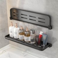 [COD] Punch-free folding toilet washstand shelf bathroom storage wall-mounted