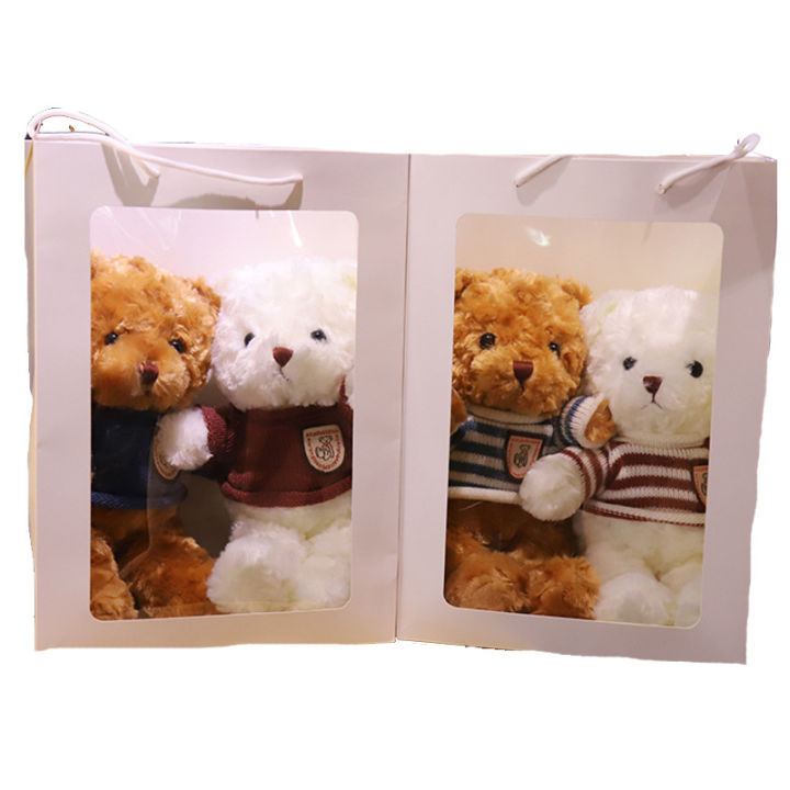 cod-ตุ๊กตาหมีคู่ตุ๊กตาหมีของเล่นตุ๊กตาของขวัญสำหรับเพื่อนชายและหญิงตุ๊กตาหมีกอดน่ารัก
