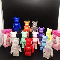 100% รุนแรงหมี Bearbrick Qianqiu Bearbrick ตาบอดกล่องชุด12โรงรถชุดเครื่องประดับกล่องสีรถ