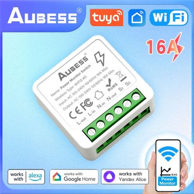 Tuya 16A Mini Wifi Smart DIY Automation Module Switch Light 220V Supports 2 Way Timing Control APP For Alexa Google Home