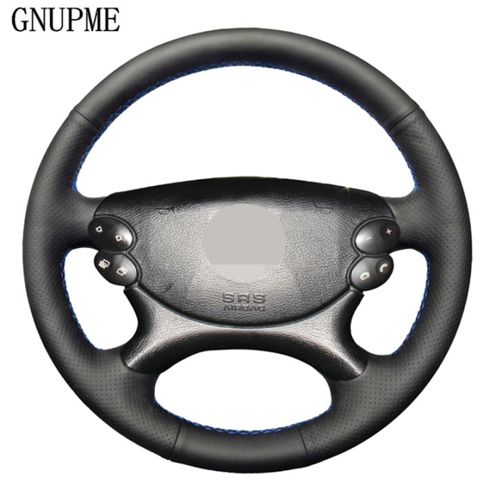 black-genuine-leather-car-steering-wheel-cover-for-mercedes-benz-e-class-w211-e230-e350-e280-cls-class-cls-350-500-g-amg-sl-clk