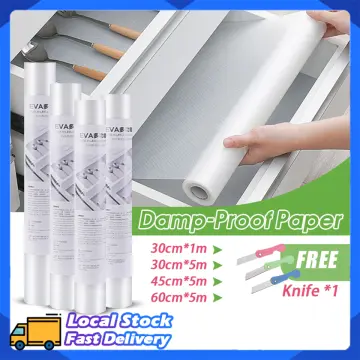 Kitchen Cuttable Drawer Shelves Liner Waterproof Closet Mat Home Cupboards  Cabinet Non-Slip Placemat Moisture-Proof Pad