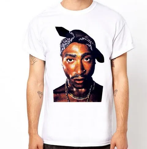 New Tupac Thug Life Tattoo T Shirt Mens 2PAC Hip Hop Festival Rapper Tops  Tee Shirt
