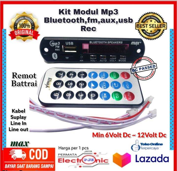 Kit Modul Mp3 Bluetooth MAX Bisa Rekam Lazada Indonesia