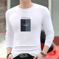 BU-WAN {M-4XL} เสื้อยืดแขนยาวผ้าฝ้าย MODE Korea ผู้ชาย,เสื้อคอกลมไซส์ใหญ่พิเศษพร้อมชั้นล่างสุด