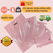 0,5kg - 1kg Túi Gói Hàng Hồng Pastel Nilong PE Hột Xoài