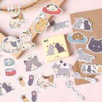 [COD] poem boxed stickers cat diary hand account album decorative sealing diy 45 pieces