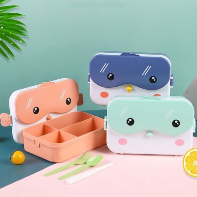 ◄✓ School Kids Bento Lunch Box Rectangular Leakproof Plastic Anime Portable Microwave Food Container School Child Lunchbox