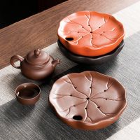 ❖ Violet arenaceous mud zhu small kung fu tea tray creative Chinese style household contracted water storage type dry sea foam set