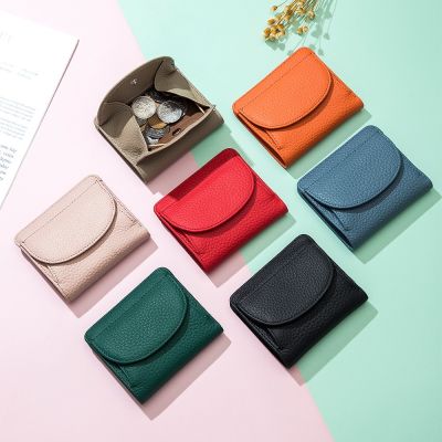 Genuine Leather RFID ID Credit Bank Business Card Holder Cowhide Coin Purse Bags Luxury Clutch Slim Pocket Wallets For Women