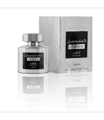 Confidential Platinum Eau de Parfum 100ml โดย Lattafa Perfume Spray