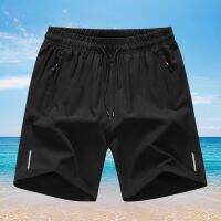 Summer Men Beach Homme Ice Cool Comfortable Breathable Stretch Slim Fit Sports Running Bodybuilding Shorts Plus Size M-8XL