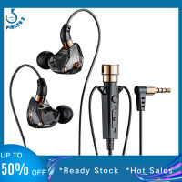 เฮดโฟนแบบเสียบหูหูฟัง KT02 3.5มม. พร้อม Earphone HiFi ไมโครโฟนเบสสำหรับการสตรีมหูฟังคาราโอเกะ