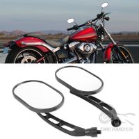 กระจกมองข้าง Kaca Spion Motor สีดำ8มม. สำหรับรถจักรยานยนต์ Harley Touring Road King 883 1200 48