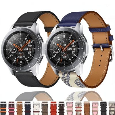 [ร้อน] สายหนังนักธุรกิจสำหรับ Samsung Galaxy Watch 5 4 3 S3เกียร์ Huawei GT2/3 Pro Watch Replacement Wristband สำหรับ Amazfit GTR