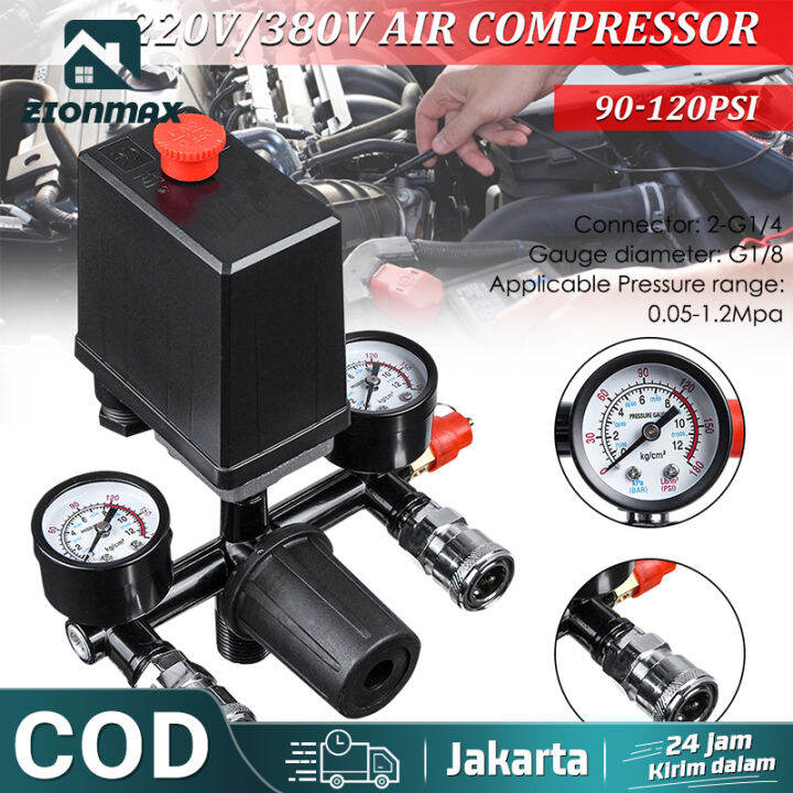 SET LENGKAP Paket Komplit Kompresor Regulator Rakitan Otomatis Kompresor Set Kran Safety