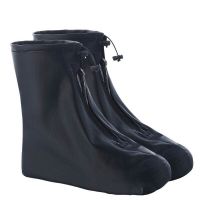 Men Women Shoes Covers for Rain Flats Ankle Boots Cover PVC Reusable Non-slip Cover for Shoes with Internal Waterproof Layer Rain Boots